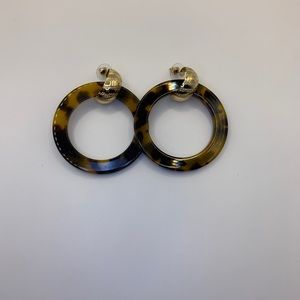 Tortoise Shell Statement Earrings